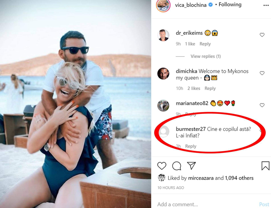 Răutăcioșii s-au legat de iubitul Vicăi Blochina