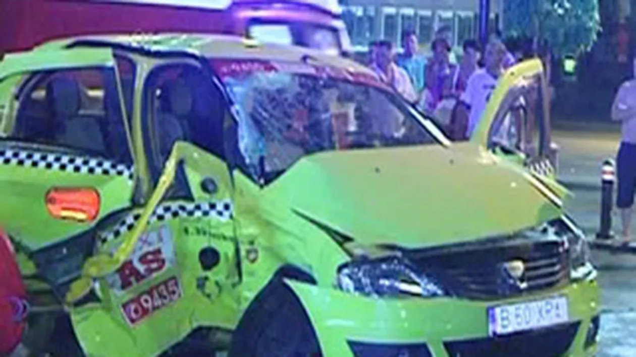 Accident grav in Capitala! Un bucurestean a murit, iar sotia lui e in stare grava, dupa ce o soferita a lovit taxiul in care se aflau!