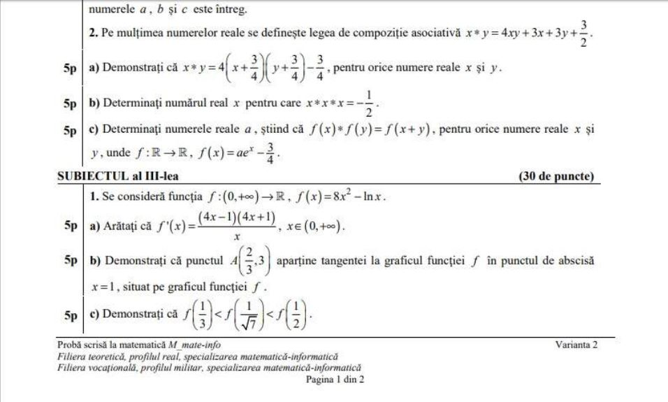 Subiecte BAC 2019. Ce poate pica la limba română și la matematică
