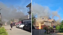 Incendiu devastator în Costinești! Pompierii au intervenit cu trei autospeciale și o autoscară
