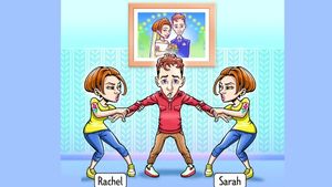 Test de inteligență | Una dintre aceste surori gemene e nevasta bărbatului din imagine. Care?