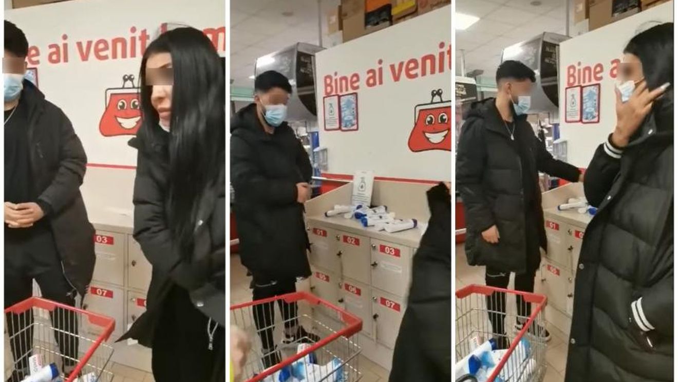 Doi tineri, aranjați și îmbrăcați în haine de firmă, au venit la furat cu Uber-ul într-un supermarket. Reacția halucinantă când au fost prinși: ”Am și eu copil mic acasă...”