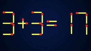 Test de inteligență | Mutați două bețe de chibrit pentru a corecta 3 + 3 = 17
