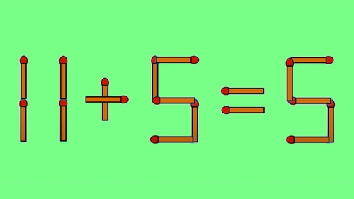 Test IQ exclusiv pentru genii | Corectați 11 + 5 = 5, mutând un singur chibrit
