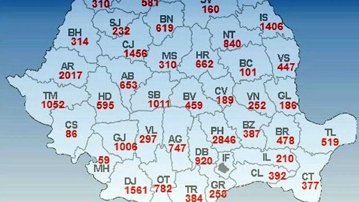 Peste 32.000 de locuri de muncă disponibile în România, în 11 octombrie 2018. Harta repartiției pe județe