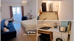 Cum arată garsoniera din Cişmigiu, care se vinde cu 56.000 de euro! Bucătăria şi baia se află între etajele 7 şi 8