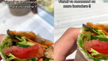 Viermi în mâncarea de la Pep & Pepper, restaurantul din Plaza România, mall-ul din Sectorul 6 al Capitalei – VIDEO