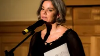 Maia Morgenstern, primele declarații despre oamenii care se roagă la chipul ei într-o catedrală din Columbia. Pe pereții lăcașului sunt poze cu actrița