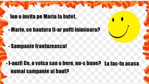 BANC | Ion și Maria beau șampanie franțuzească
