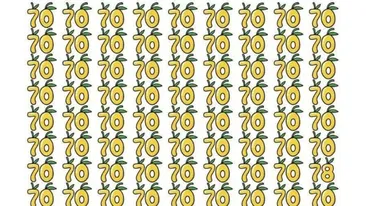 Test de perspicacitate | Găsiți numărul 78 camuflat printre 70, în cel mult 7 secunde