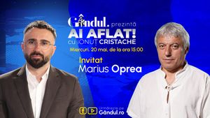 „Ai Aflat! cu Ionuț Cristache” începe miercuri, 20 mai, de la ora 15.00, live pe Gândul. Invitat: Marius Oprea