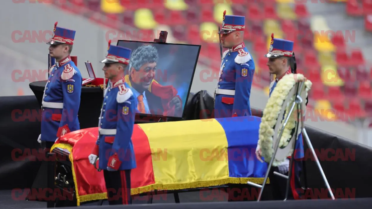 Mircea Lucescu, pe ultimul drum. Imagini copleșitoare de la ceremonia în care lumea fotbalului își ia adio de la un titan