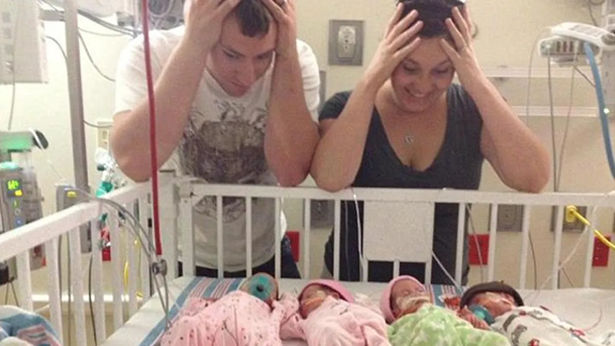 Miraculos! Curajul extraordinar al unei mame care s-a imbolnavit de cancer in timpul sarcinii, iar apoi a nascut cvadrupli!
