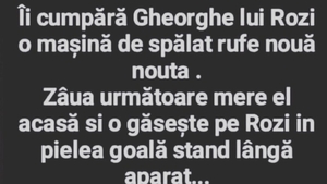BANCUL ZILEI | Gheorghe, Rozi și mașina de spălat