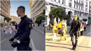 El este jandarmul care a tăiat respirația doamnelor pe Calea Victoriei! A defilat pe piesa trupei ABBA și a stârnit o adevărată isterie. VIDEO