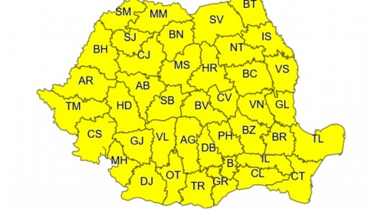 Avertizare meteo de la ANM: Cod Galben! Zonele afectate + prognoza pentru București