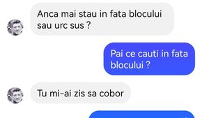 BANC | "Anca, mai stau în fața blocului sau urc sus?"