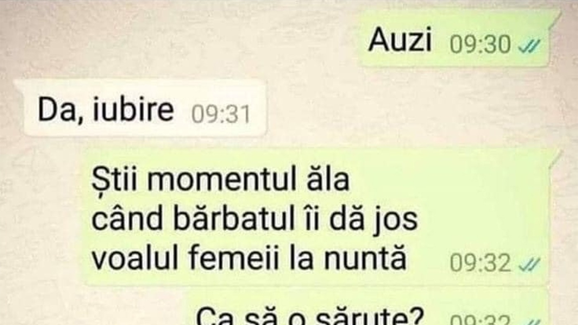 BANCUL ZILEI | Momentul acela când mirele îi dă jos miresei voalul la nuntă