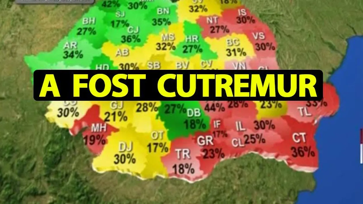 A fost cutremur mare în această dimineață în România, la ora 09:01