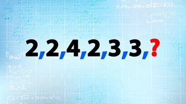 Test IQ exclusiv pentru genii | Care e ultimul număr din seria: 2,2,4,2,3,3?