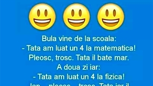 BANC | Bulă vine de la școală: "Tată, am luat 4 la matematică"