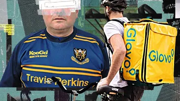 Scene halucinante pe Splaiul Independenței, filmate de un martor! Cine este agresorul biciclistului de la Glovo, cărat 1,4 km pe capota mașinii