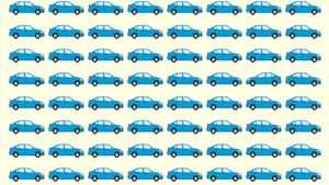 Test de logică | O singură mașină din cele 64 din imagine este diferită! O puteți identifica?