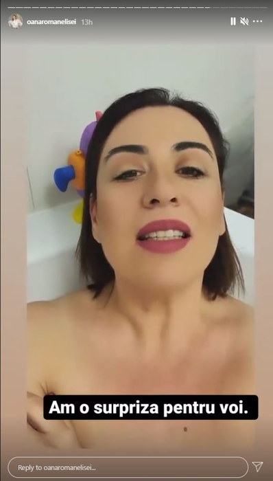 Cu multe kilograme în minus, Oana Roman s-a filmat dezbrăcată în cada cu spumă! A dezvăluit un secret: “Încep un proiect în televiziune” | VIDEO