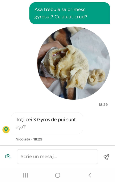 Un ieșean a comandat 3 gyros de la Spartan. Când i-a ajuns comanda acasă, să cadă din picioare. Ce a primit, de fapt