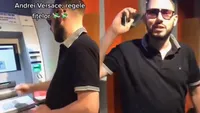 Clipul care l-a făcut pe Andrei Versace viral pe TikTok. Ce a făcut după ce a scos o CĂRĂMIDĂ de bani de la ATM