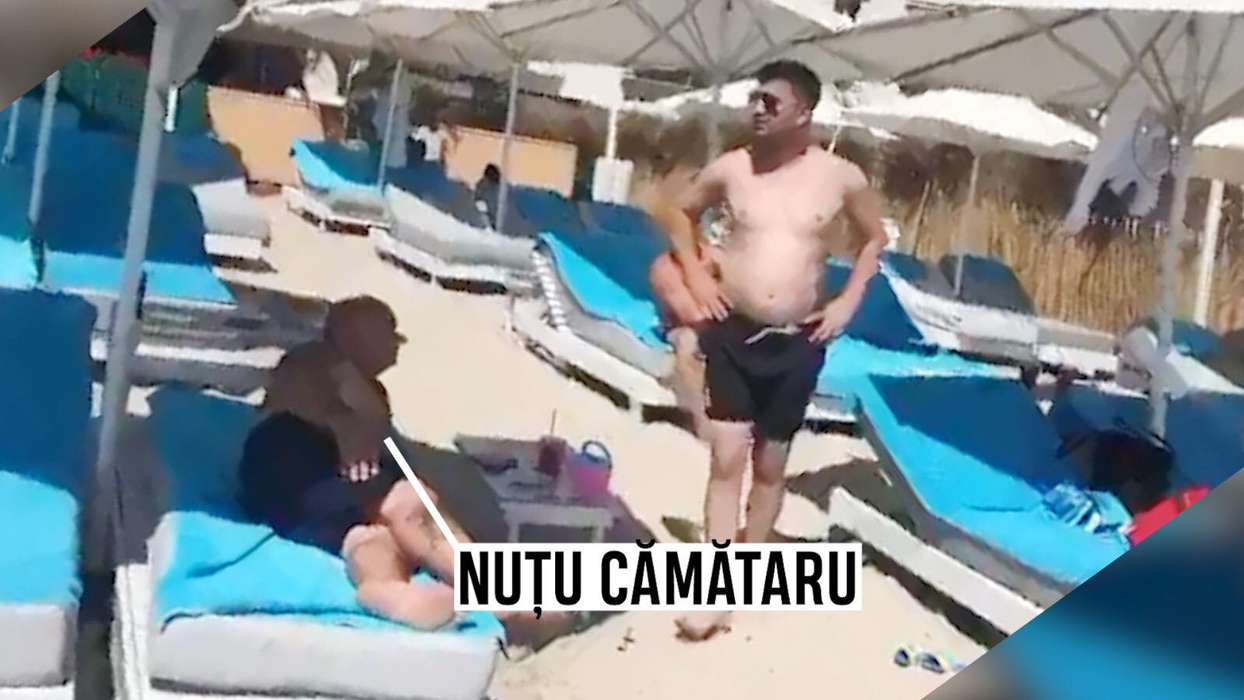 Nuțu Cămătaru a păstrat distanța socială la plajă