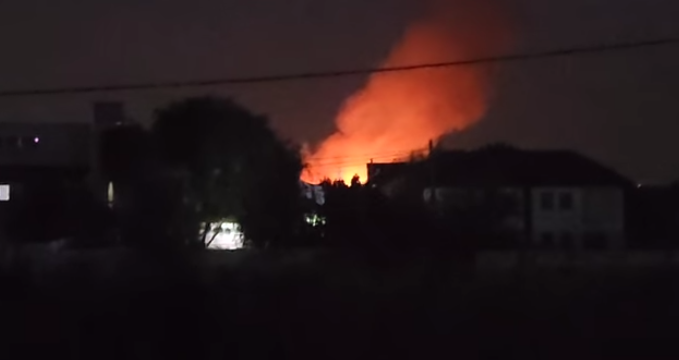 S-a produs încă o explozie, în jurul orei 21:00 / sursă foto: Captură video