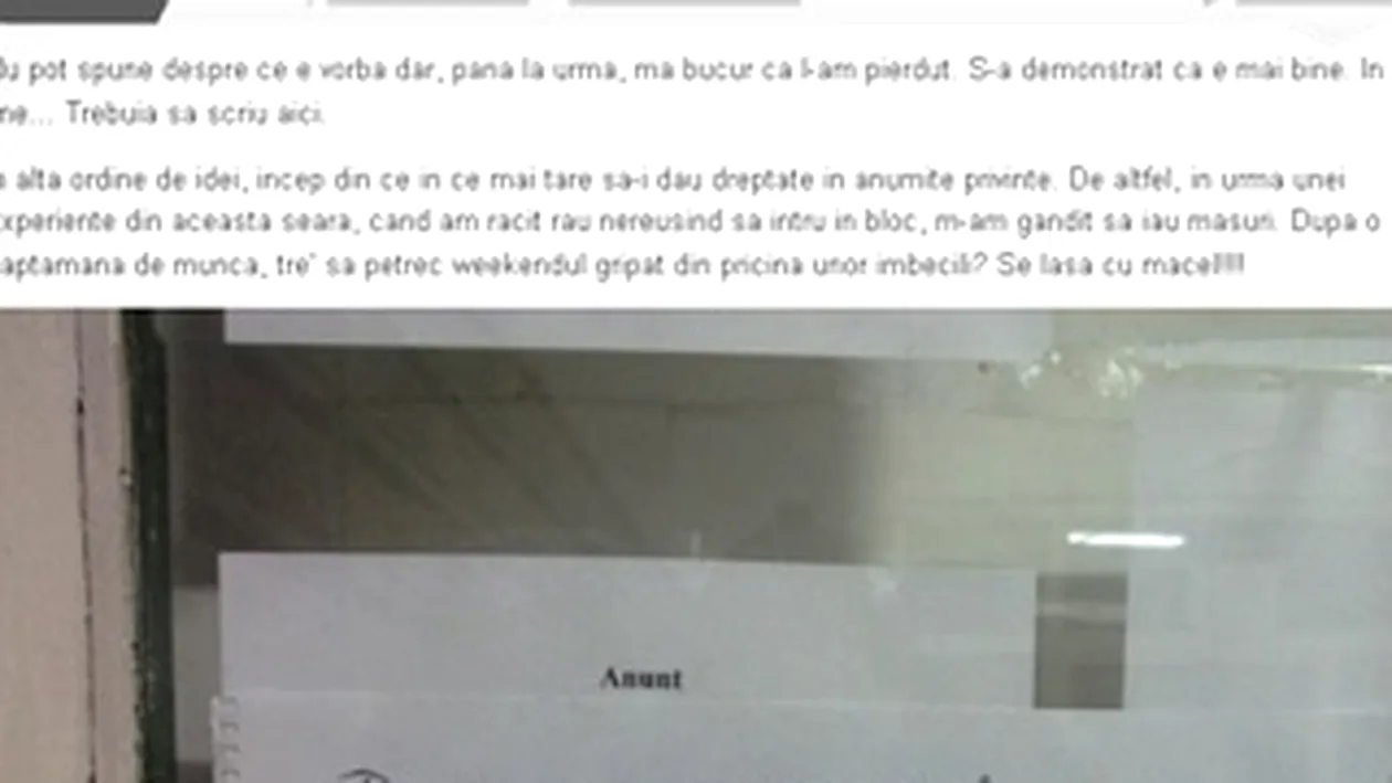 Mihai Bendeac:Daca nu schimbati yala, am sa sparg usa cu capul administratorului drept berbec!