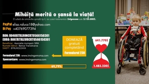 Mihăiță are nevoie de noi! Copilașul suferă de o boală cumplită, dar poate fi salvat cu ajutorul unui tratament extrem de scump!
