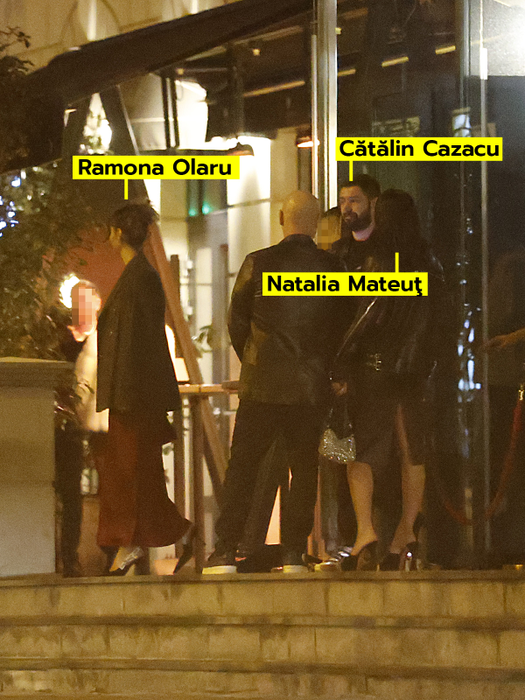 Ramona Olaru trece cu indiferență pe lângă fostul iubit și Natalia Mateuț (Foto: CANCAN.RO)