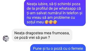 Bancul sfârșitului de săptămână | "Iubire, să-ți schimbi poza de la profilul de pe WhatsApp"