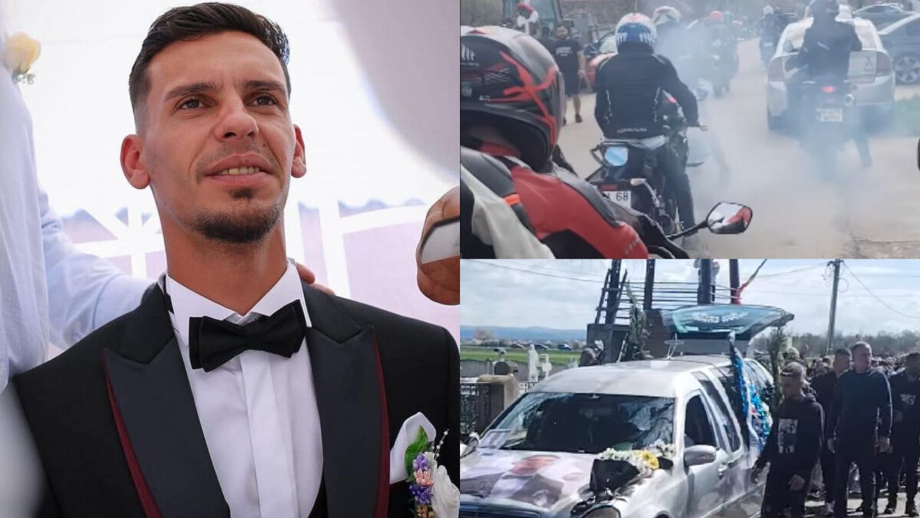 ”Bebiță”, motociclistul care a stat în comă 10 zile după ce a fost implicat într-un accident cumplit, a fost înmormântat. Imaginile durerii!