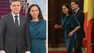 Iubita lui Nicușor Dan a atras toate privirile la dezbaterea de la TVR! Cât a costat rochia purtată de Mirabela