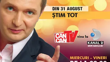 Fii pe faza! De astazi incep dezvaluirile! CANCAN TV vine la Kanal  D, un show incendiar cu Adrian Artene
