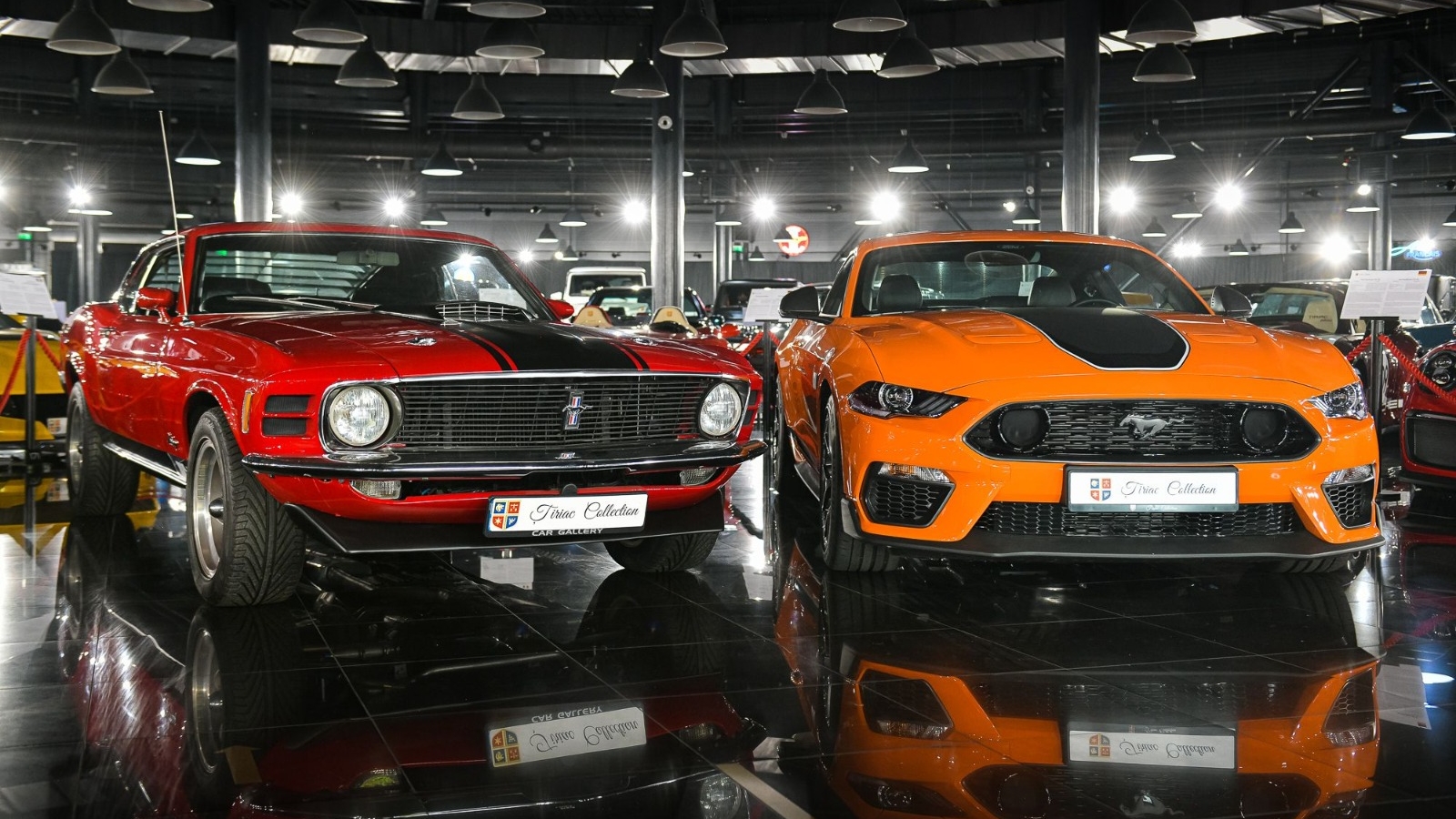 Colecția Țiriac vă invită să vizionați două exemplare produse la o jumătate de secol distanță: Ford Mustang Mach 1 1969 și Ford Mustang Mach 1 Coupe 2022