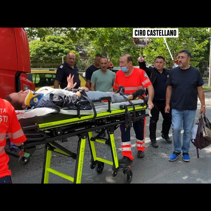 Mașină răsturnată pe Șoseaua Nordului din București! Fosta iubită a lui Ciro Castellano era la volan