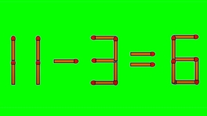 Test IQ | 11-3=6 este greșit. Corectați egalitatea mutând un singur chibrit