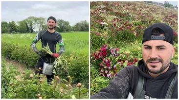 Nu e banc! Cât câștigă lunar Cosmin Besnă la cules de bujori, în Anglia: ”Nu mi-aș schimba jobul pentru nimic în lume”
