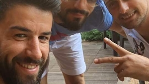 Ce au făcut înainte de meciul cu Astra Gabi Tamaş, Enache şi Stăncioiu. Anamaria Prodan a imortalizat momentul