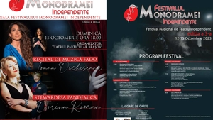 Ioana Dichiseanu și Dorina Roman, capete de afiș la Festivalul Monodramei Independente de la Brașov. Participă și un actor din Las Fierbinți