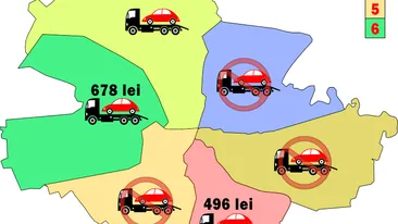 Vezi unde risti sa ti se ridice masina in Capitala si cat te costa sa o recuperezi de la hingheri!