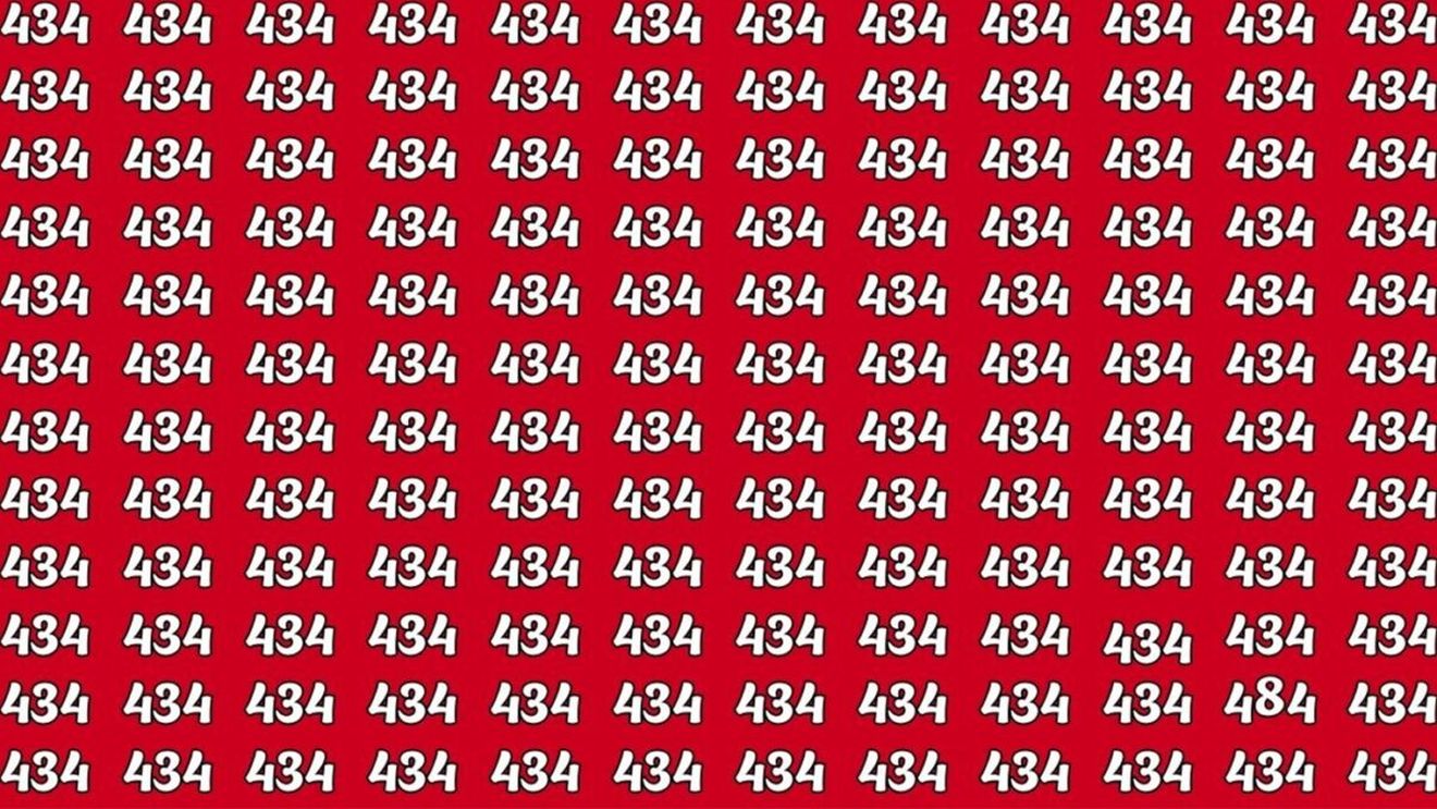 TEST IQ | Nu toate numerele din imagine sunt 434. Găsiți-l pe cel diferit!