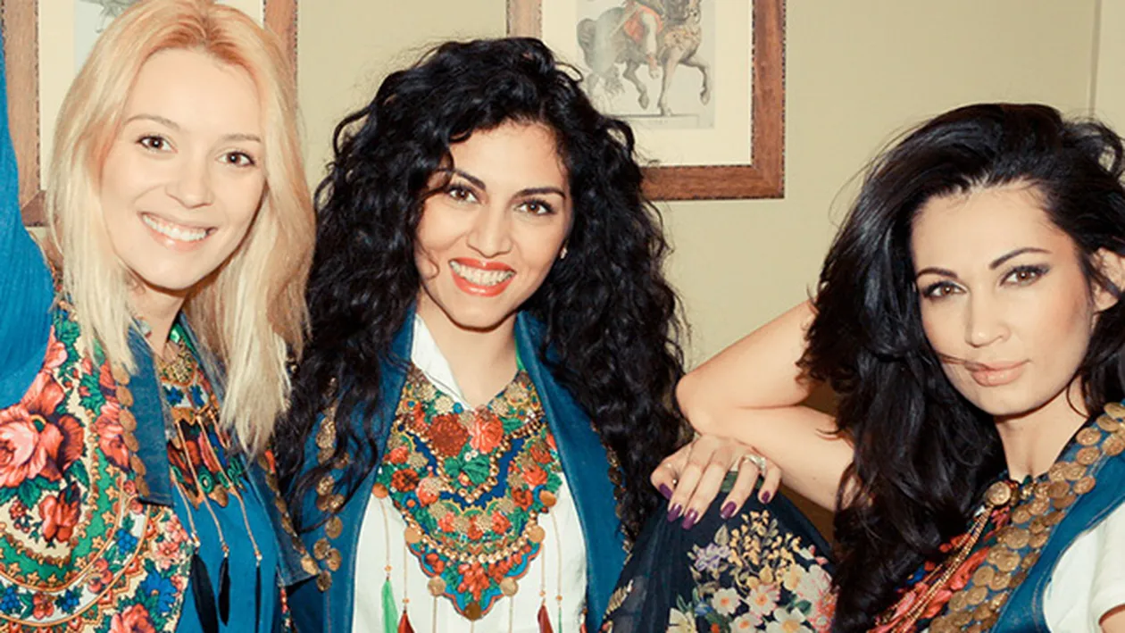 Diana Dumitrescu, Luciu, Ginghină, imbrăcate in hainele Doinita Oancea. Ne-am amintit de filmările pentru 'Regina'