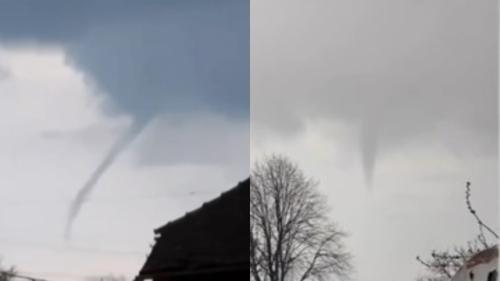 Fenomen meteo spectaculos pe cer, în Arad! Oamenii au crezut că e tornadă