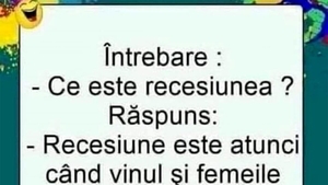 Bancul sfârșitului de săptămână | Ce este recesiunea